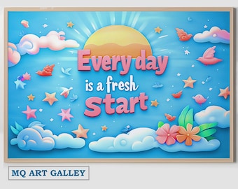Stampa artistica Fresh Start: decorazione murale moderna e colorata