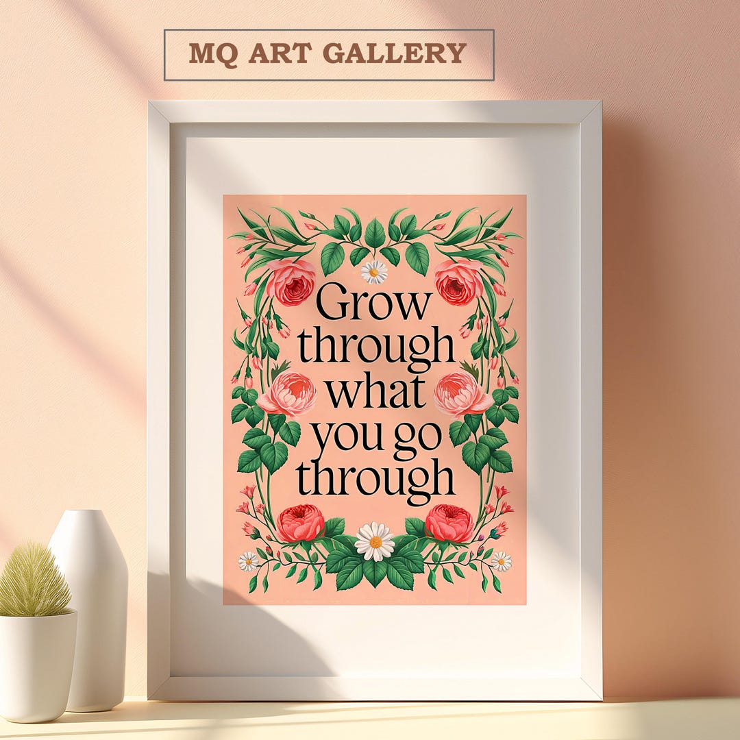 Motivational Quote Art Print: Scandinavian Floral Wall Decor - Etsy