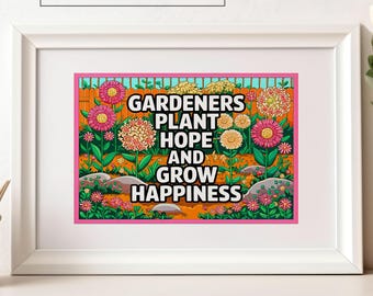 Stampa artistica "Giardinieri piantano la speranza": decorazione murale in stile scandinavo