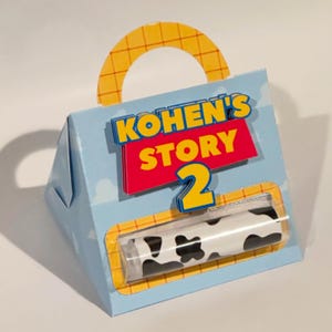 Personalized Toy Theme Lip Balm Favor Box | Custom Party Gift | Story | Party Favor Box | Woody Party Decor |  Goodie Bag
