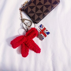 Crochet Bow Keychain
