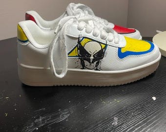 Custom Made Deadpool & Wolverine Air Force 1s - Etsy display picture 3