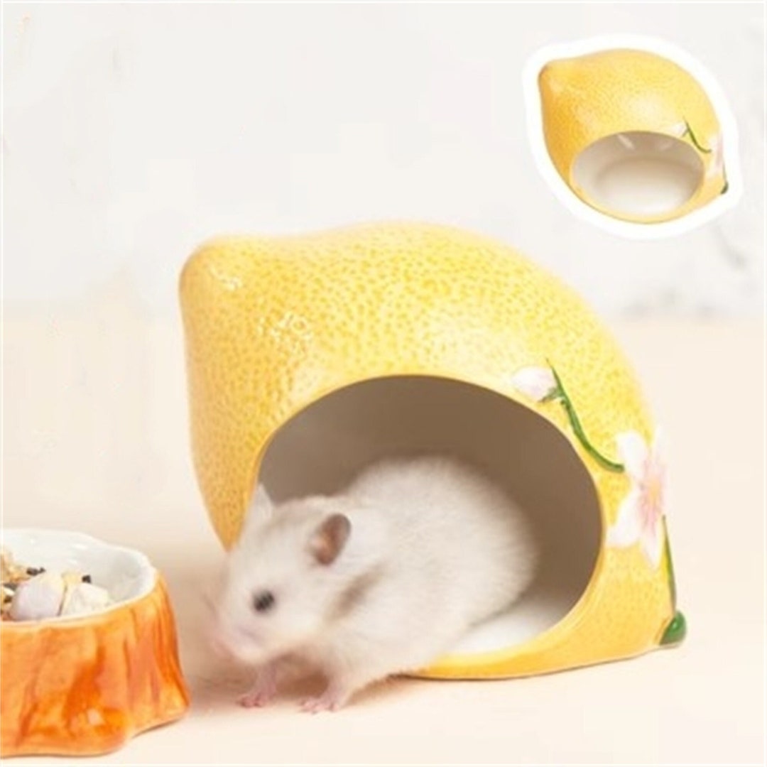 Lemon Ceramic Nest,hamster Hideout,hamster Playhouse,sugar Glider