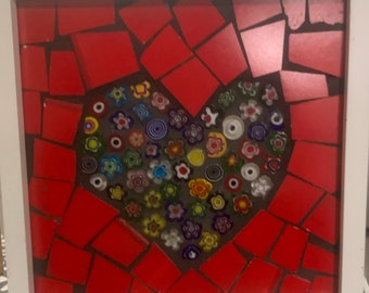 little gem RED HEART mosaic gift quality kdart2020