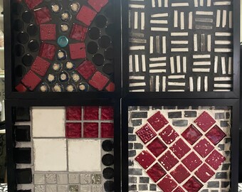 four piece Japanese modern Mosaic