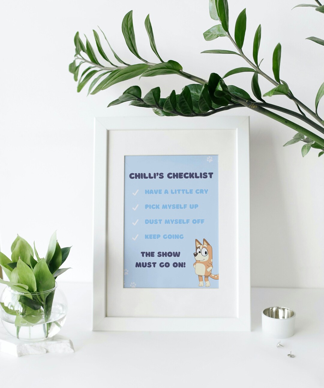 Chilli's Selfcare Checklist bluey Digital Print Etsy