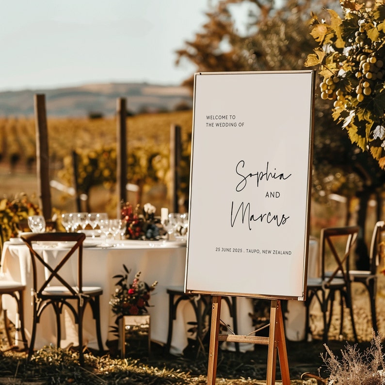 Wedding Welcome Poster Printable Editable Wedding Signage Welcome Sign Template Wedding Signs ...