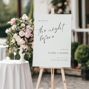 The Night Before Sign Template The Night Before Poster Printable Editable Wedding Signage The Night Before Template Wedding Signs Minimalist
