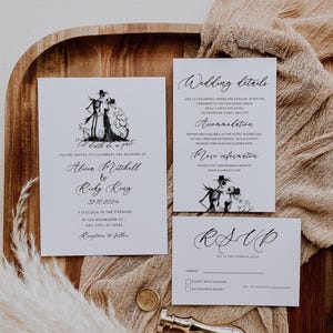 Halloween Wedding Invitation Halloween Wedding Invite Editable Template Vintage Skeleton Wedding Invitation Black and White