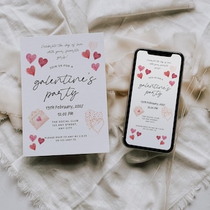 Galentines Einladung Galentines Tag einladen Vorlage Be My Galentine Galentine einladen Valentines Party einladen Instant Download