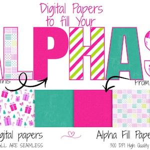 Può includere: Un set di sei carte digitali con motivi che includono strisce diagonali verdi e bianche, pacchetti regalo rosa, verde acqua a tinta unita, rosa acceso a tinta unita, una griglia di quadratini e pennellate verticali rosa, verde acqua e bianche.