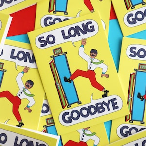 Au revoir | Carte de démission illustrée amusante pour lui