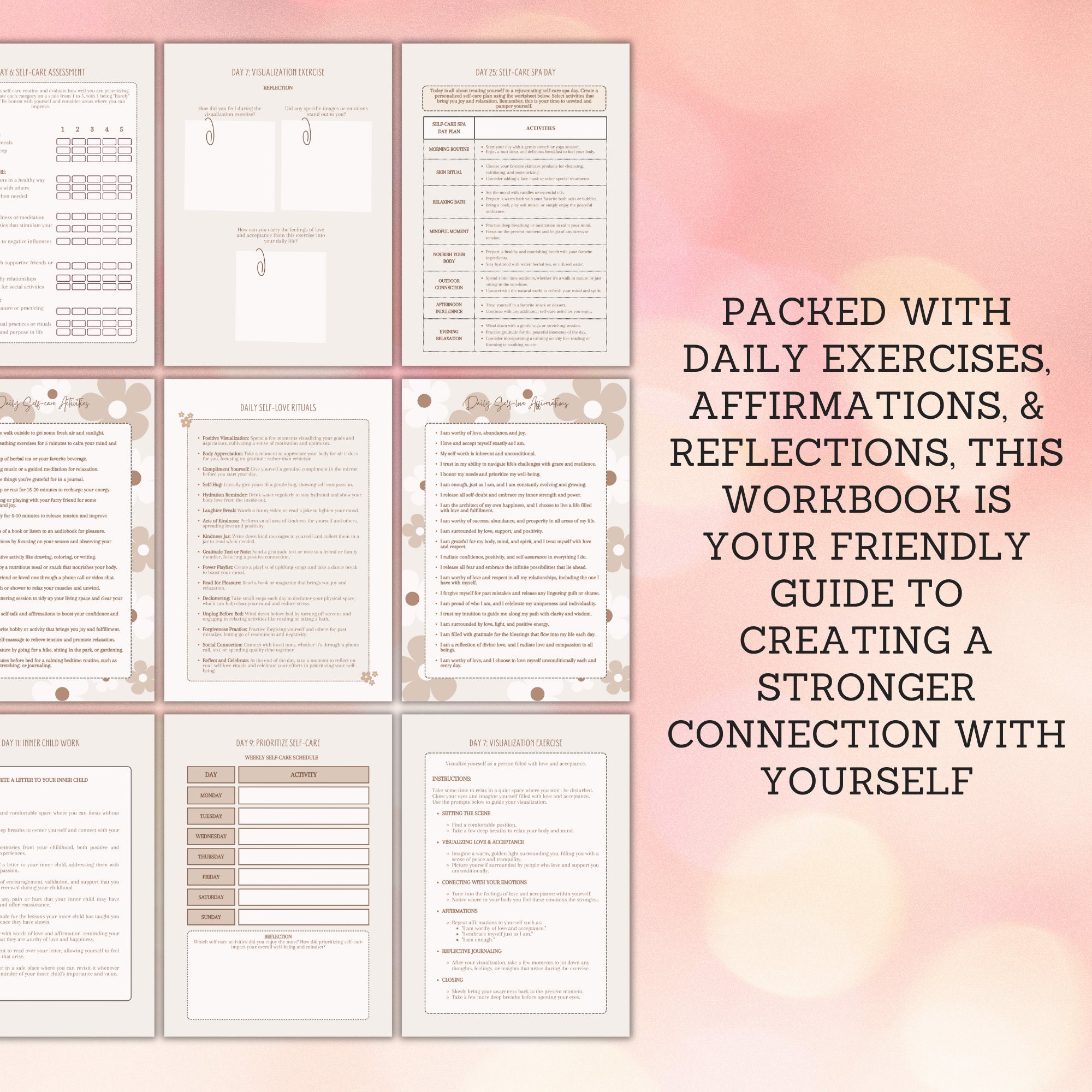 Self Love Workbook Printable, 30 Day Challenge Workbook, Selflove Journal, Reflection Journal ...