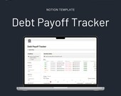 Notion Template, Debt payoff tracker, Debt tracker, Aesthetic notion, Notion notes, Notion budget, Finance budget, Savings tracker