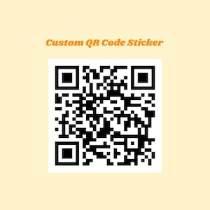 Pode incluir: Etiqueta adesiva de código QR preto e branco. Etiqueta adesiva de código QR personalizada.