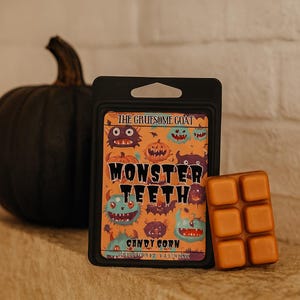 Candy Corn Wax Melts | Halloween Wax Melts | Fall Scents | Sweet Scents | Gothic Home Decor | Food Scents | Monster Teeth