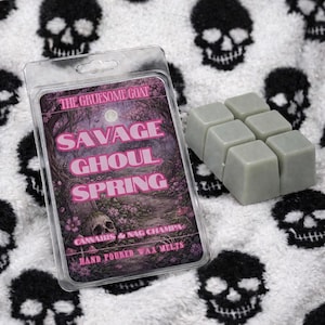Herbal Flower Nag Champa Wax Melts | Earthy Scents | Soy Wax Tarts | Goth Decor | Witchy Gothic Spring Gift | Savage Ghoul Spring