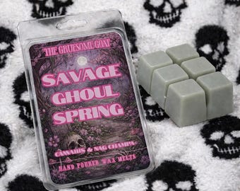 Herbal Flower Nag Champa Wax Melts | Earthy Scents | Soy Wax Tarts | Goth Decor | Witchy Gothic Spring Gift | Savage Ghoul Spring