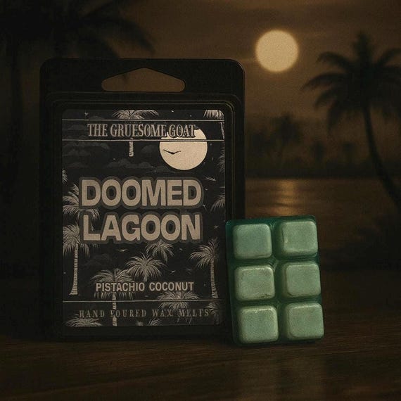 Pistachio Coconut Wax Melts | Perfume Wax Melts | Fruity Wax Melts | Caramel | Tropical | Gothic Home Decor | Doomed Lagoon