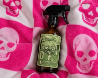 Dirt Room Spray | Earthy Scent | Linen Mist | Spooky Gift | Gothic Home Decor | Apothecary | Home Fragrance | 8oz | Grave Dirt