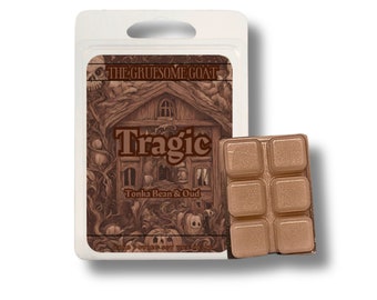 Tonka and Oud Wax Melts Masculine Earthy Spooky Theme Unique Gift | Tragic