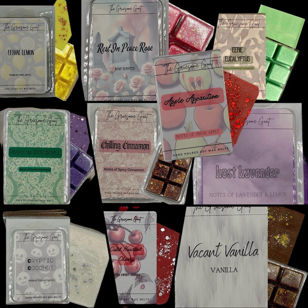 10 Count Full Size or Sample Size Highly Scented Wax Melts Funeral Home