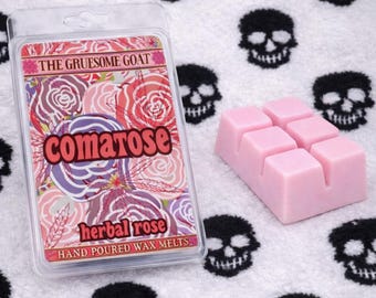 Herbal Rose Wax Melts | Floral Wax Melt |Moody | Hemp Flower | Wild Rose | Dark Botanical | Gothic Home Decor | Alternative Gift for Her