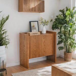 Pastoral style storage cabinet, sideboard, sideboard with storage function, suitable for entryway, foyer, living room, kitchen, etc.