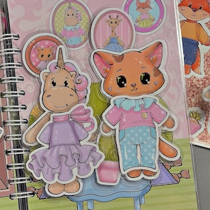 Montessori Busy Board: Velcro Paper Dollhouse Set, Toca Boca Inspired