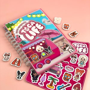 Busy book Toca Funny Adventures/montessori book/write and erase/soft book/hardcover book/busyboard/gift for girls/notebook/little present, C