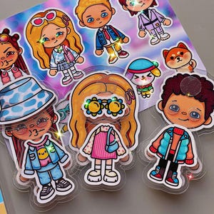 Christmas Paper Dolls Busy Book: Toca Boca Inspired Dress Up