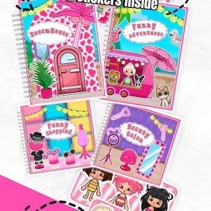 Toca Boca Paper Doll House Set: Dress Up Busy Book (Set of 4)