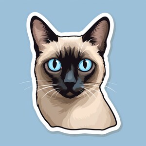 Die Cut Stickers: Siamese Cat Sticker