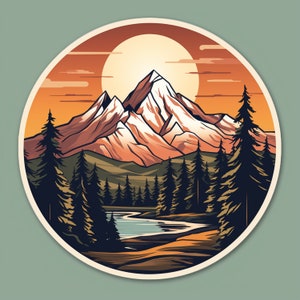 Epic Mountain Sticker - Die-Cut Sticker - Waterproof, Vinyl, Matte, High-Quality - Perfect for Gifts