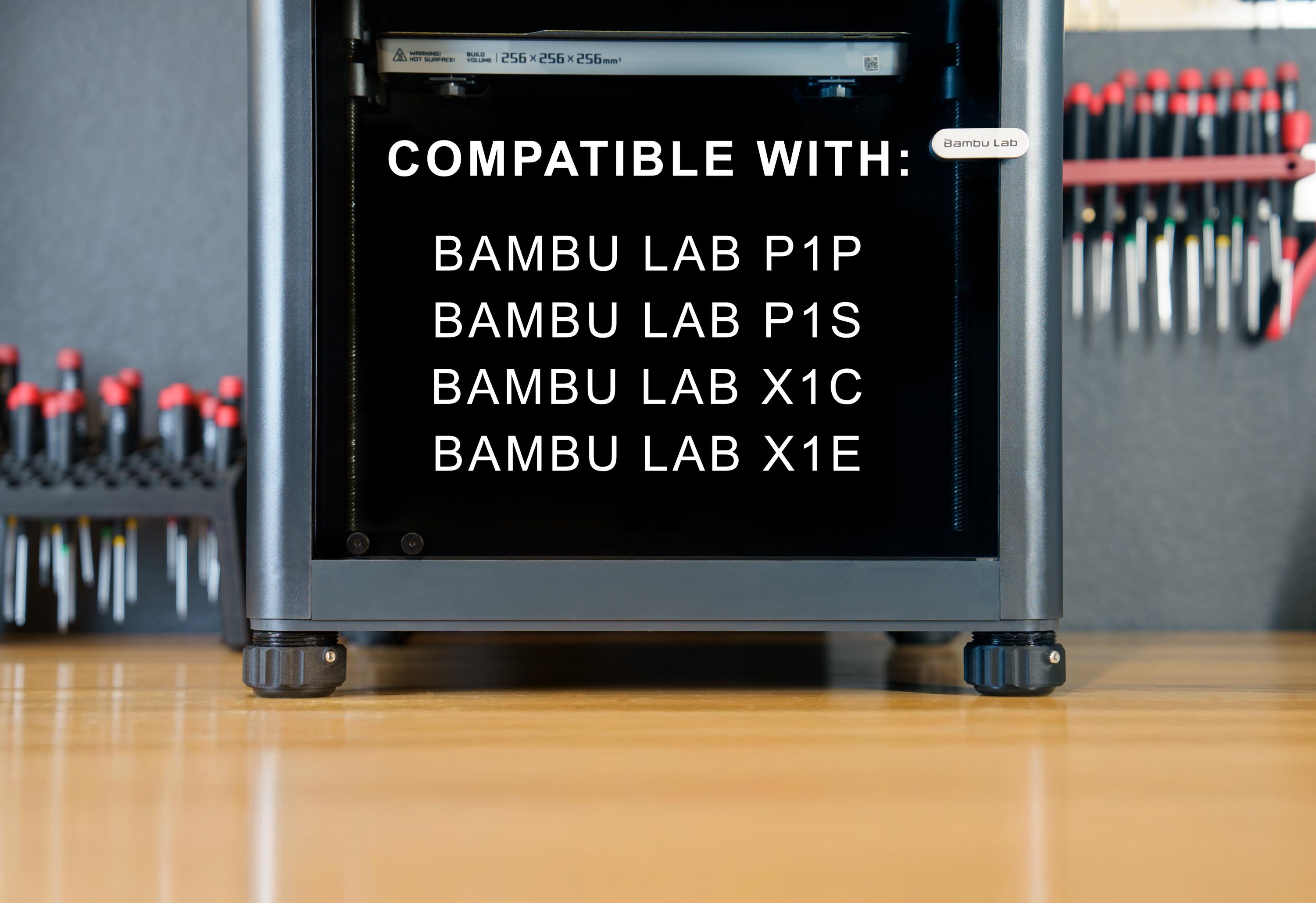 JUUPINE Lot De 8 Coussinets Anti-Vibrations En Caoutchouc Pour Bambu Lab X1, X1C, X1E, P1P, P1S – Tapis Antidérapant Imprimante 3D
