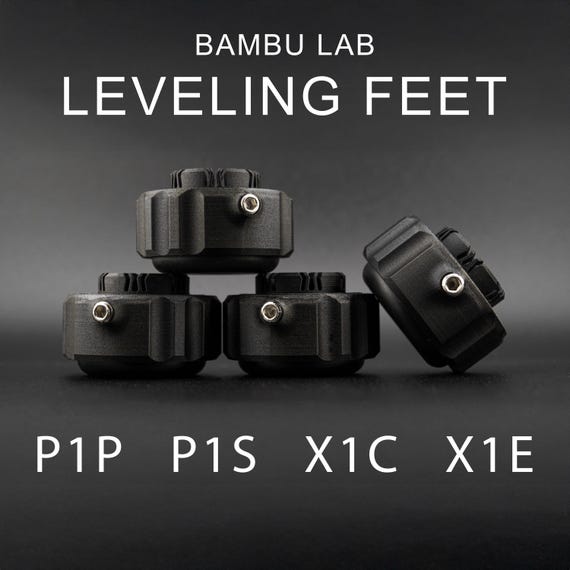 bambu lab anti-vibrations-füße Leveling and Anti-vibration Feet for Bambu Lab P1P / P1S / X1-carbon  (4-pack)
