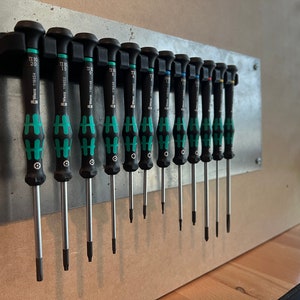 12-Slot Magnetic Wall Rack for WERA Precision Screwdrivers