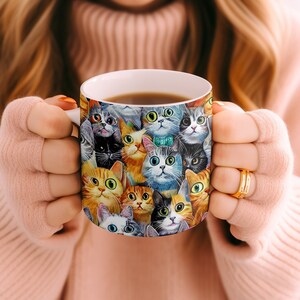 Cute Gift For Cat Owner, Fun Cat Mom Mug, Gift for Cat Lovers, Crazy Cat Lady Mug, Cute Pet Owner Coffee Cup, Adorable Cat Mama Mug for Her