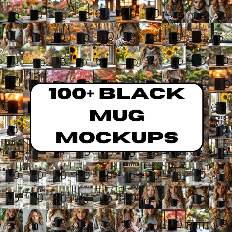 100+ Black Ceramic Mug Mockup Bundle Black Mug Plain 15oz Mockup Coffee Mug Mockup Ceramic Mug 11oz Black Cup Mockup Bundle