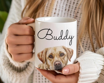 Personalized Labrador Retriever Mug: Custom Dog Name Coffee Cup
