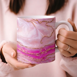 Ping Rose Gold Coffee Mug Gift for Mother Marble Pattern Coffee Mug Gift for friend Marble Mug Marble Coffee Mug Gift for Mom Gift for Her