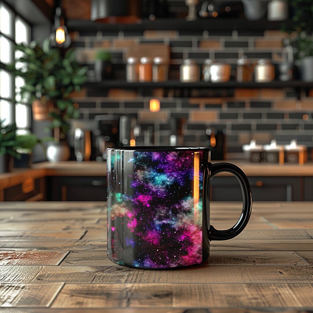 Galaxy Marble Coffee Mug: Space Inspired Ceramic Tea Cup