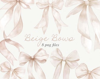 Clipart noeud aquarelle beige : graphiques neutres noeud (PNG)