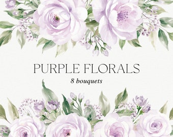 Clipart fleur mauve, graphiques de bouquet de fleurs mauve, clipart de bouquets de pivoines, clipart fleur lilas, bouquet de fleurs mauve, fleurs de mariage