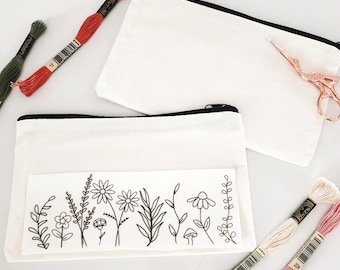 Diseño de bolsa de costura y pegado, transferencia lavable, estabilizador de bordado, cadena de flores, papel disuelto, patrón de bolsa de lona, patrón de bolso de mano