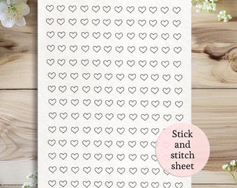 borduurpapier met kleine hartjes, transferpapier, verwisselbare borduurstabilisator, mini-oplospapier voor harten