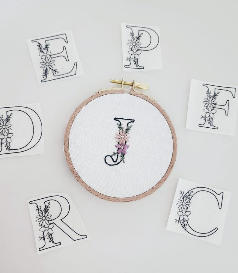 Stick and Stitch Alphabet Embroidery Peel and Stick Letters Embroidery ...