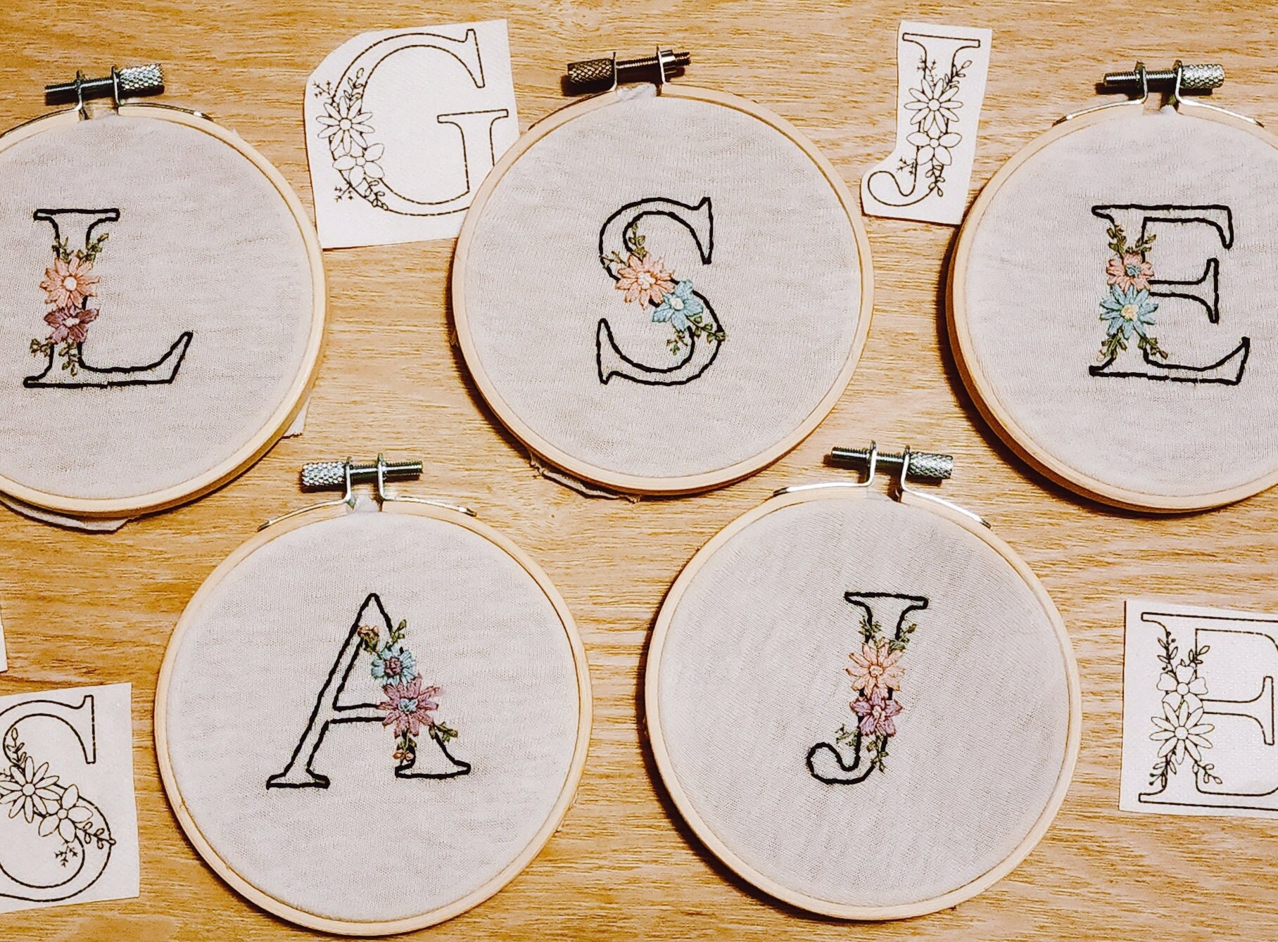 Embroidery Stick and Stitch Letters Dissolve Sticker Pattern, Stick and ...