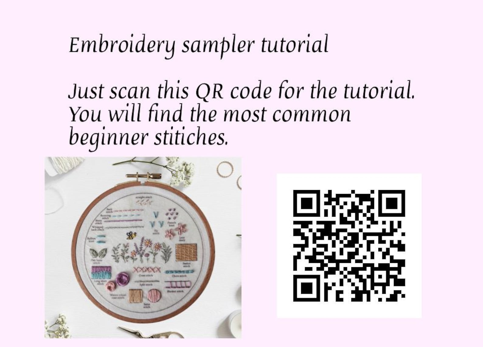 PDF Beginner Embroidery Sampler Hand Embroidery Print and Stitch ...