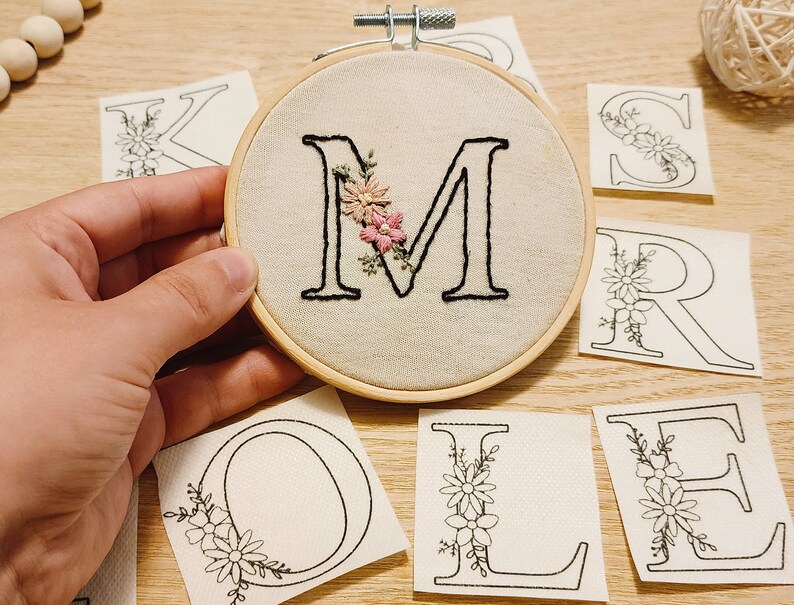 Stick and Stitch Alphabet Embroidery Peel and Stick Letters Embroidery ...